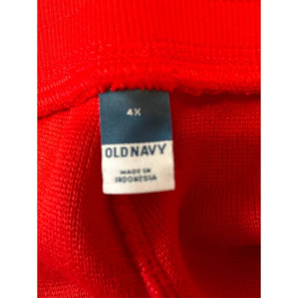 NWT Old Navy Plus Size Red Sweatpants Drawstring Waist Warm Soft Size 4X - Picture 3 of 6